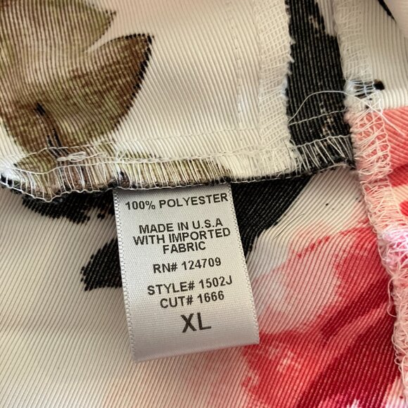 ic by Connie K Pink, Black, White & Green 3/4 Sleeve Floral Jacket Extra Large X - Picture 12 of 13
